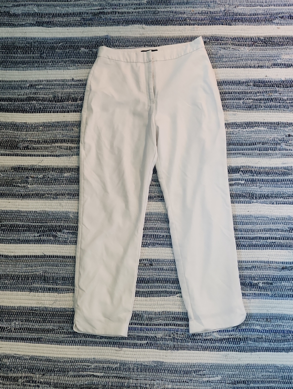 Lulu's White High Rise Ankle Lined Trouser